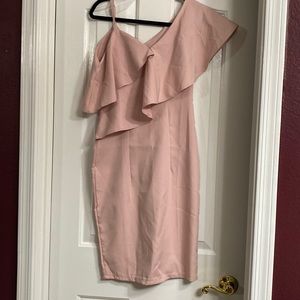 Pink knee length dress